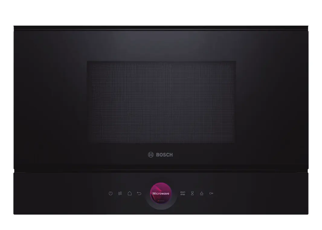 Microondas integrable negro con grill — Serie 8