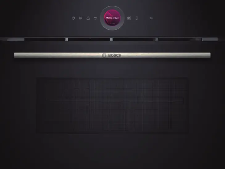 Microondas integrable negro con grill — Serie 8
