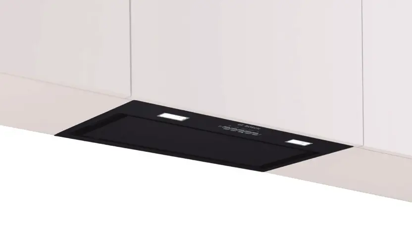 Campana de integración 52 cm en cristal negro — Serie 8