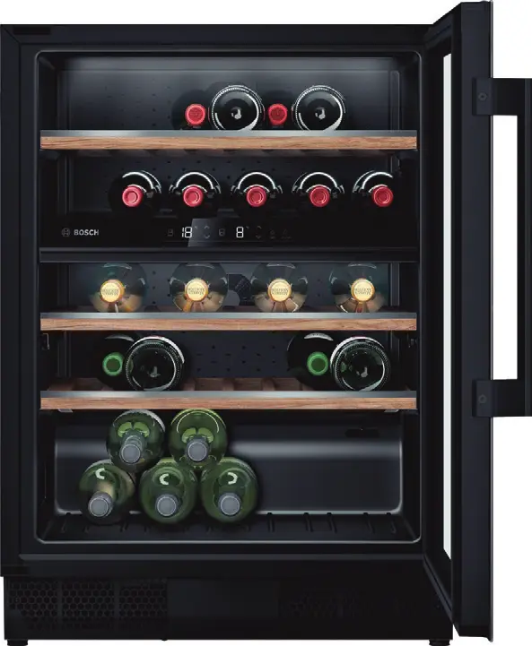 Vinoteca integrable con puerta de cristal — Serie 6