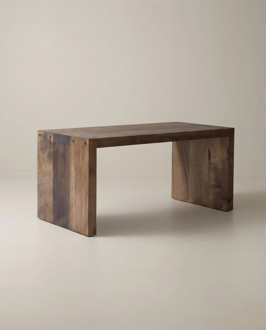 Mesa ratona rústica de madera maciza de petiribí